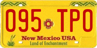NM license plate 095TPO