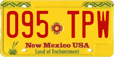 NM license plate 095TPW