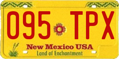 NM license plate 095TPX