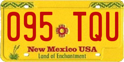 NM license plate 095TQU