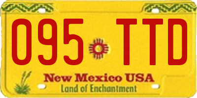 NM license plate 095TTD