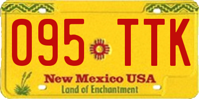 NM license plate 095TTK