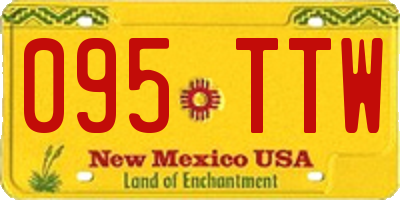 NM license plate 095TTW