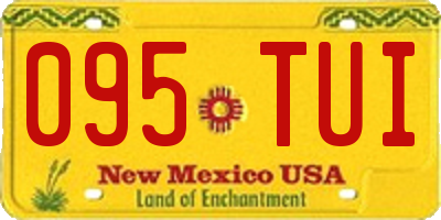 NM license plate 095TUI