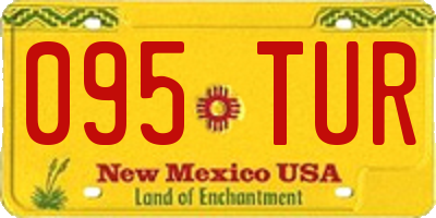 NM license plate 095TUR