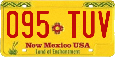 NM license plate 095TUV