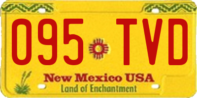 NM license plate 095TVD