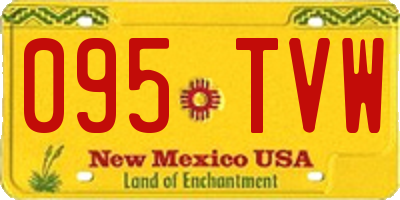 NM license plate 095TVW