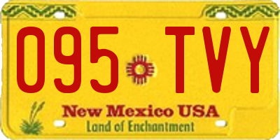 NM license plate 095TVY