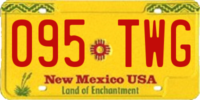 NM license plate 095TWG