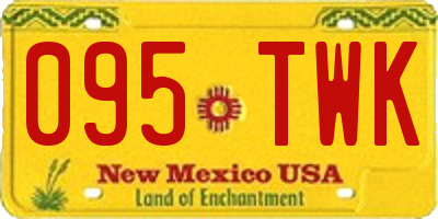 NM license plate 095TWK