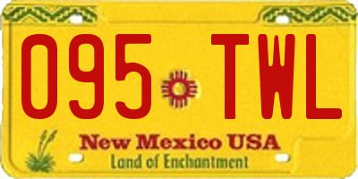 NM license plate 095TWL
