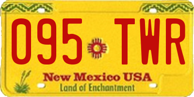 NM license plate 095TWR