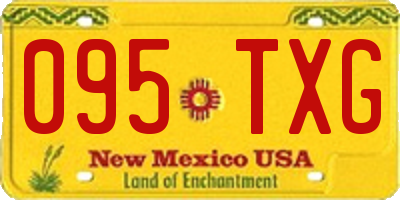 NM license plate 095TXG