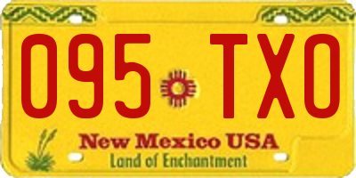 NM license plate 095TXO