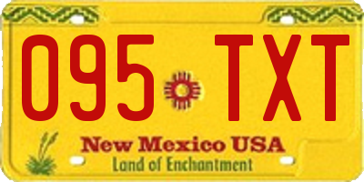 NM license plate 095TXT