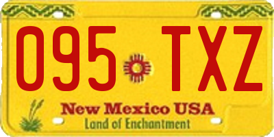 NM license plate 095TXZ