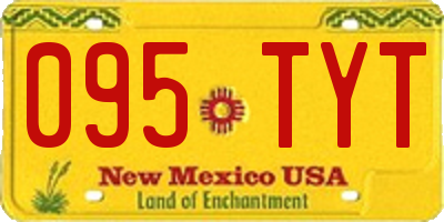 NM license plate 095TYT
