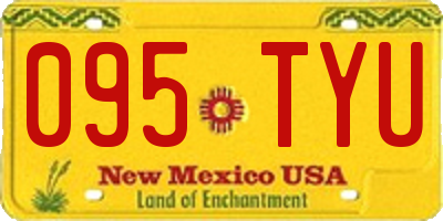 NM license plate 095TYU