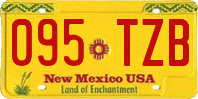 NM license plate 095TZB