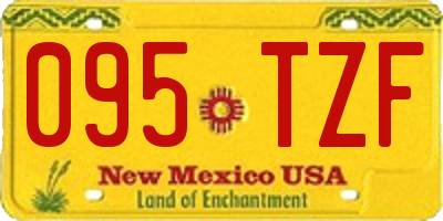 NM license plate 095TZF
