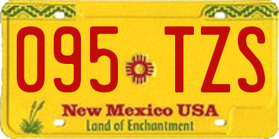 NM license plate 095TZS