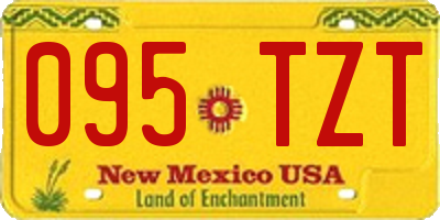 NM license plate 095TZT