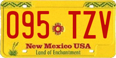 NM license plate 095TZV