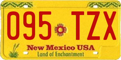 NM license plate 095TZX