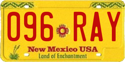 NM license plate 096RAY