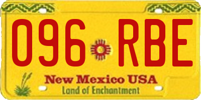 NM license plate 096RBE