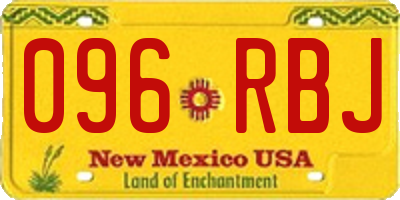 NM license plate 096RBJ
