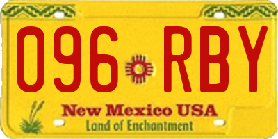 NM license plate 096RBY