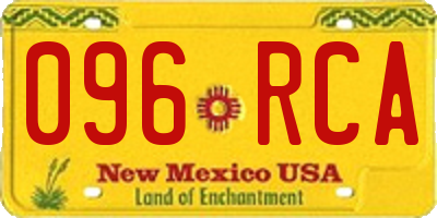 NM license plate 096RCA