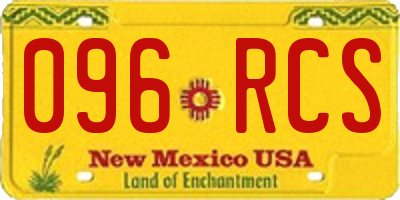 NM license plate 096RCS