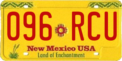 NM license plate 096RCU