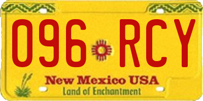 NM license plate 096RCY