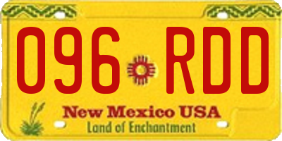 NM license plate 096RDD