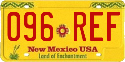 NM license plate 096REF