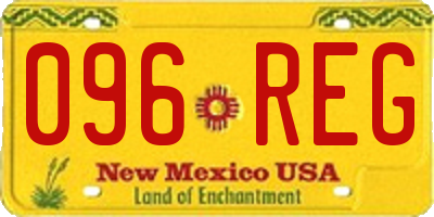 NM license plate 096REG