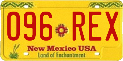 NM license plate 096REX