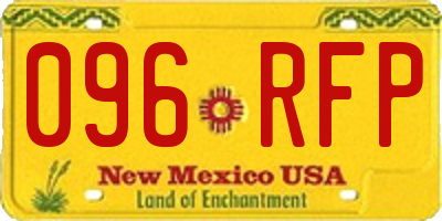 NM license plate 096RFP