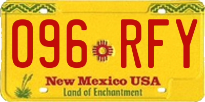 NM license plate 096RFY