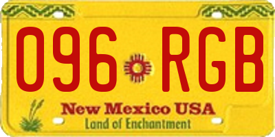 NM license plate 096RGB