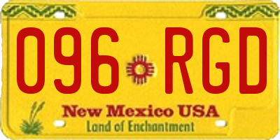 NM license plate 096RGD