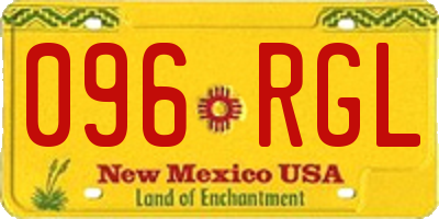 NM license plate 096RGL