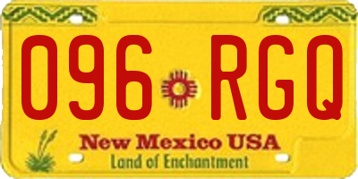 NM license plate 096RGQ