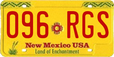 NM license plate 096RGS