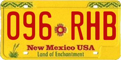 NM license plate 096RHB