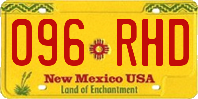 NM license plate 096RHD